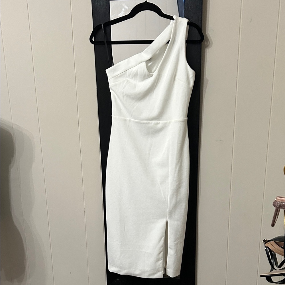 RACHEL Rachel Roy One-Shoulder White Dress